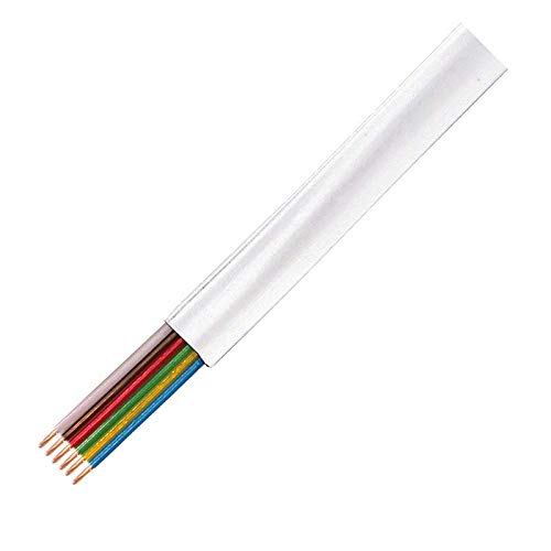 Cable Plano Modular Logilink 6 Hilos, Color Blanco, 100 M Cable Plano Modular Logilink 6 Hilos, Color Blanco, 100 M