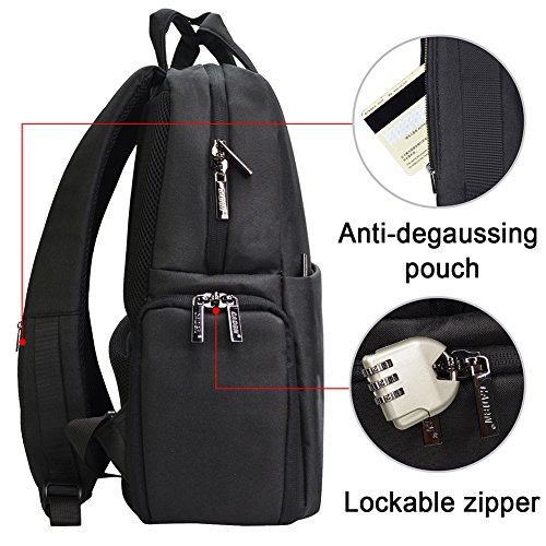 CADeN Mochila cámara réflex - Estilo Casual Incluye Cubierta contra la Lluvia y diseño antirrobo Que Puede acomodar 1 cámara 2 Lentes 1 trípode y Otros Accesorios fotográficas para Canon Nikon Sony