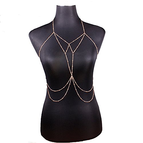 Cadena de Cuerpo, Cadena de Cuerpo de Fiesta de Club Nocturno para Mujeres, joyerĂa para Regalos de Mujer (Oro) Cadena de Cuerpo, Cadena de Cuerpo de Fiesta de Club Nocturno para Mujeres, joyerĂa para Regalos de Mujer (Oro)