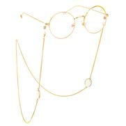 Cadena de gafas Cadena de suéter de la cadena de los vidrios del ópalo elíptico del acero inoxidable de la moda Cadenas y cordones de doble propósito de la lente for las gafas de sol de las gafas de s