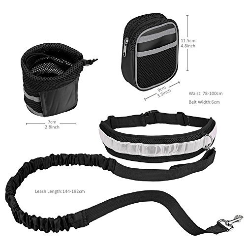Cadrim Correa para Perro, Correa Doble, Fabricada,Ideal como Correa de Perro para Correr, Bicicleta, Deporte, Running (Negro) Cadrim Correa para Perro, Correa Doble, Fabricada,Ideal como Correa de Perro para Correr, Bicicleta, Deporte, Running (Negro)