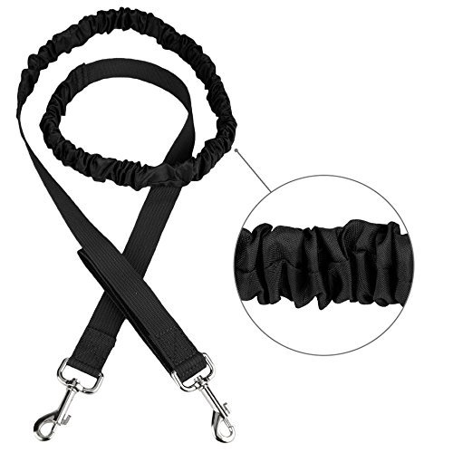 Cadrim Correa para Perro, Correa Doble, Fabricada,Ideal como Correa de Perro para Correr, Bicicleta, Deporte, Running (Negro) Cadrim Correa para Perro, Correa Doble, Fabricada,Ideal como Correa de Perro para Correr, Bicicleta, Deporte, Running (Negro)