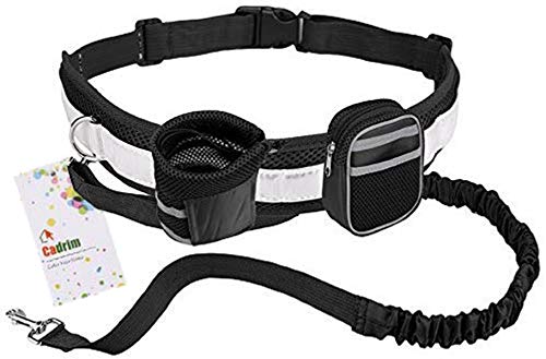 Cadrim Correa para Perro, Correa Doble, Fabricada,Ideal como Correa de Perro para Correr, Bicicleta, Deporte, Running (Negro) Cadrim Correa para Perro, Correa Doble, Fabricada,Ideal como Correa de Perro para Correr, Bicicleta, Deporte, Running (Negro)