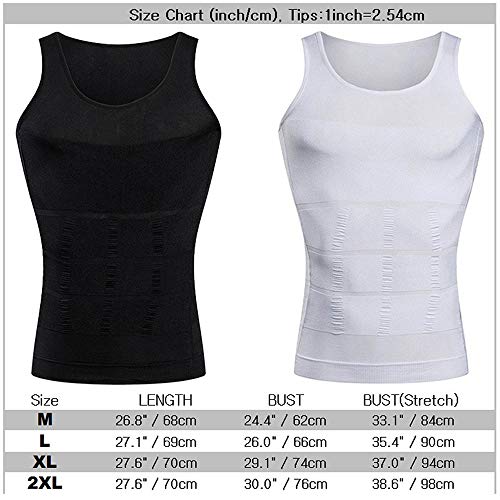 Caidi - Camiseta de tirantes para hombre, sin mangas y sin mangas, para musculación plana, talla L, color blanco Caidi - Camiseta de tirantes para hombre, sin mangas y sin mangas, para musculación plana, talla L, color blanco