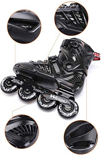CAIFENG Rodillo Hombres de Patines en línea Senior, Patines cómodos for el Hombre, Adulto, Negro, Negro, 35EU, Tamaño: 41EU, Color: Negro (Color : Black, Size : 39EU) CAIFENG Rodillo Hombres de Patines en línea Senior, Patines cómodos for el Hombre, Adulto, Negro, Negro, 35EU, Tamaño: 41EU, Color: Negro (Color : Black, Size : 39EU)