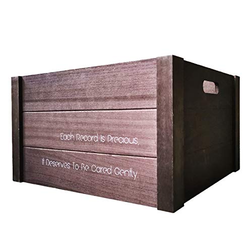 Caja de almacenamiento de discos de vinilo, soporte de exhibición de CD de madera Estuche portátil para revistas de escritorio sobre encimera - para grabadores de 12 "y 7" ( Color : Dark coffee ) Caja de almacenamiento de discos de vinilo, soporte de exhibición de CD de madera Estuche portátil para revistas de escritorio sobre encimera - para grabadores de 12 "y 7" ( Color : Dark coffee )