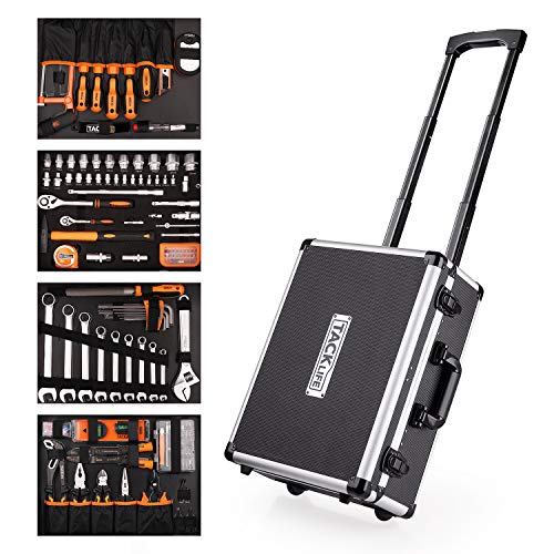 Caja de herramientas Pull Rod, un juego completo de caja de herramientas de 177 piezas, caja de aluminio multifunción CR-V: martillo, destornillador, alicates, funda-HHK5B. Caja de herramientas Pull Rod, un juego completo de caja de herramientas de 177 piezas, caja de aluminio multifunción CR-V: martillo, destornillador, alicates, funda-HHK5B.