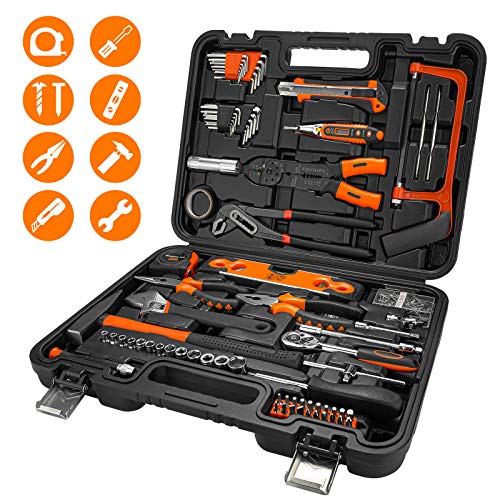 Caja de Herramientas, V VONTOX 220 Piezas Maletín de Herramientas Portátil, Juegos de Herramientas Mecánicas para Bricolaje y Reparaciones Diarias, con Destornilladores, Martillo, Alicate Caja de Herramientas, V VONTOX 220 Piezas Maletín de Herramientas Portátil, Juegos de Herramientas Mecánicas para Bricolaje y Reparaciones Diarias, con Destornilladores, Martillo, Alicate