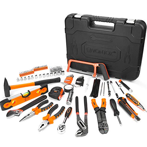 Caja de Herramientas, V VONTOX 220 Piezas Maletín de Herramientas Portátil, Juegos de Herramientas Mecánicas para Bricolaje y Reparaciones Diarias, con Destornilladores, Martillo, Alicate Caja de Herramientas, V VONTOX 220 Piezas Maletín de Herramientas Portátil, Juegos de Herramientas Mecánicas para Bricolaje y Reparaciones Diarias, con Destornilladores, Martillo, Alicate