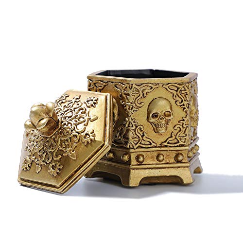 Caja de joyería hexagonal con calavera retro, caja de almacenamiento de joyería, caja de almacenamiento de anillo, caja de almacenamiento para niñas, anillos, pendientes, collares, exhibición de reloj Caja de joyería hexagonal con calavera retro, caja de almacenamiento de joyería, caja de almacenamiento de anillo, caja de almacenamiento para niñas, anillos, pendientes, collares, exhibición de reloj
