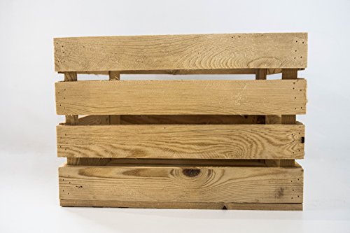 Caja de Madera de Almacenamiento Sam, Caja Vintage de Madera Decorativa, Caja Natural, Beige, Naturaleza. 50x40x30cm. Incluye Imán Personalizable de Regalo.