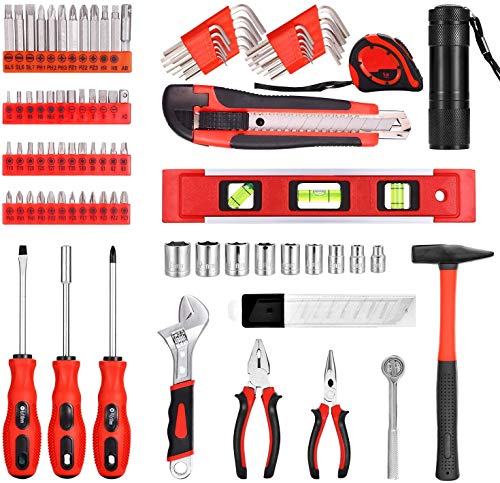 Caja Herramientas 102 en 1, POPOMAN Maletín de Herramientas Portátil 102 Piezas, Destornillador con Cuchillo de Martillo, Herramientas Mecánicas para Reparaciones Diarias, Perfecto Hogar y Oficina Caja Herramientas 102 en 1, POPOMAN Maletín de Herramientas Portátil 102 Piezas, Destornillador con Cuchillo de Martillo, Herramientas Mecánicas para Reparaciones Diarias, Perfecto Hogar y Oficina