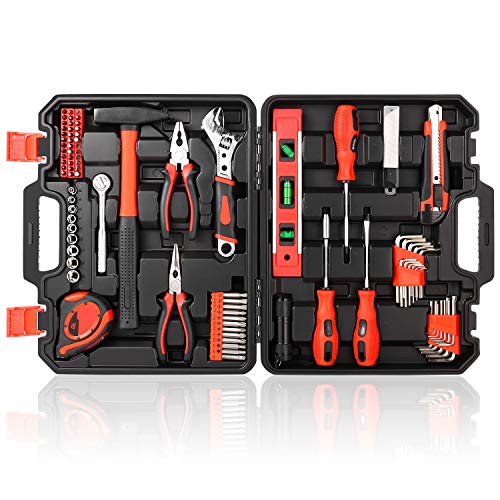 Caja Herramientas 102 en 1, POPOMAN Maletín de Herramientas Portátil 102 Piezas, Destornillador con Cuchillo de Martillo, Herramientas Mecánicas para Reparaciones Diarias, Perfecto Hogar y Oficina Caja Herramientas 102 en 1, POPOMAN Maletín de Herramientas Portátil 102 Piezas, Destornillador con Cuchillo de Martillo, Herramientas Mecánicas para Reparaciones Diarias, Perfecto Hogar y Oficina