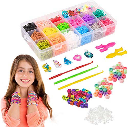 Caja Pulseras Gomas,Hacer Pulseras con Gomas,Loom Kit,Loom Bandas,Kit Brazaletes para Hacer,Hacer Pulseras Letras,Kit Brazaletes,Juego Creativo(2200pcs) Caja Pulseras Gomas,Hacer Pulseras con Gomas,Loom Kit,Loom Bandas,Kit Brazaletes para Hacer,Hacer Pulseras Letras,Kit Brazaletes,Juego Creativo(2200pcs)