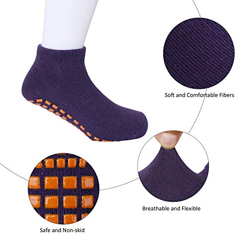 Calcetines Antideslizantes para Niños Pequeños Algodón Lindo con Puños, Calentar 8 Pares de Zapatillas Calcetines de Piso de Corte Bajo con Silicona para 1-3 años de Bebés y Niñas Calcetines Antideslizantes para Niños Pequeños Algodón Lindo con Puños, Calentar 8 Pares de Zapatillas Calcetines de Piso de Corte Bajo con Silicona para 1-3 años de Bebés y Niñas