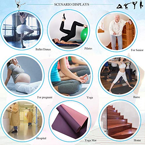 Calcetines de ballet para pilates, de Hycles, antideslizantes, adhesivos, 02 negros, 4