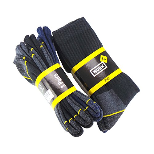Calcetines de TRABAJO (3 pares) SIN COSTURAS para todo el año, con talón y puntera reforzados, ideal para el uso con calzado de seguridad y para situaciones de frío y humedad. Calcetines de TRABAJO (3 pares) SIN COSTURAS para todo el año, con talón y puntera reforzados, ideal para el uso con calzado de seguridad y para situaciones de frío y humedad.