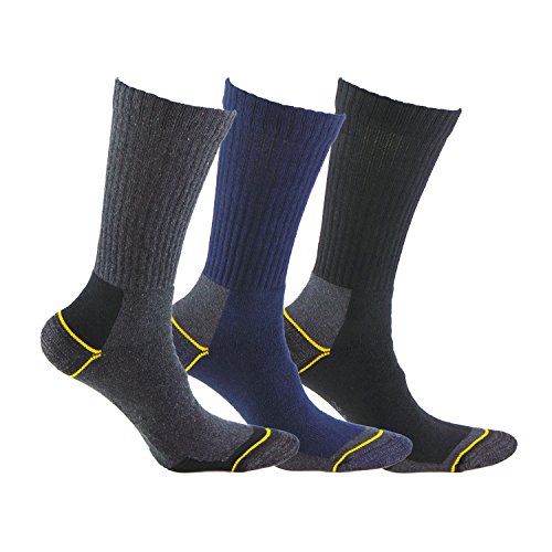 Calcetines de TRABAJO (3 pares) SIN COSTURAS para todo el año, con talón y puntera reforzados, ideal para el uso con calzado de seguridad y para situaciones de frío y humedad. Calcetines de TRABAJO (3 pares) SIN COSTURAS para todo el año, con talón y puntera reforzados, ideal para el uso con calzado de seguridad y para situaciones de frío y humedad.