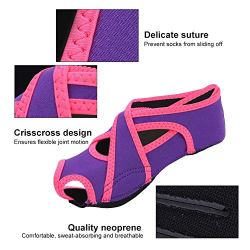 Calcetines de Yoga 1 Par de Zapatos Abiertos Antideslizantes Pilates Barre Soft Wrap Zapatos de Entrenamiento de Baile para Ballet (M-Púrpura) Calcetines de Yoga 1 Par de Zapatos Abiertos Antideslizantes Pilates Barre Soft Wrap Zapatos de Entrenamiento de Baile para Ballet (M-Púrpura)