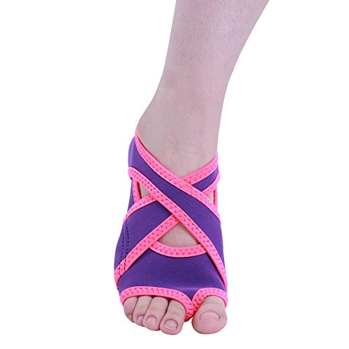 Calcetines de Yoga 1 Par de Zapatos Abiertos Antideslizantes Pilates Barre Soft Wrap Zapatos de Entrenamiento de Baile para Ballet (M-Púrpura) Calcetines de Yoga 1 Par de Zapatos Abiertos Antideslizantes Pilates Barre Soft Wrap Zapatos de Entrenamiento de Baile para Ballet (M-Púrpura)