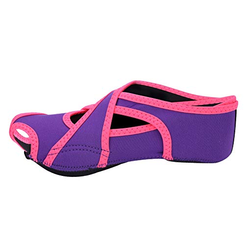 Calcetines de Yoga 1 Par de Zapatos Abiertos Antideslizantes Pilates Barre Soft Wrap Zapatos de Entrenamiento de Baile para Ballet (M-Púrpura) Calcetines de Yoga 1 Par de Zapatos Abiertos Antideslizantes Pilates Barre Soft Wrap Zapatos de Entrenamiento de Baile para Ballet (M-Púrpura)