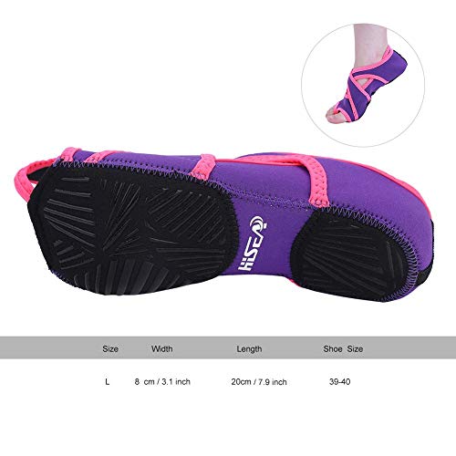 Calcetines de Yoga 1 Par de Zapatos Abiertos Antideslizantes Pilates Barre Soft Wrap Zapatos de Entrenamiento de Baile para Ballet (M-Púrpura) Calcetines de Yoga 1 Par de Zapatos Abiertos Antideslizantes Pilates Barre Soft Wrap Zapatos de Entrenamiento de Baile para Ballet (M-Púrpura)