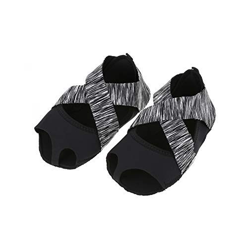 Calcetines de Yoga,Zapatos de Yoga Calcetines de Pilates Antideslizantes Traspirable Barra de Envoltura Suave para Mujer Niña para Ballet Danza Aerea de Entrenamiento de Yoga(L（39-40）)