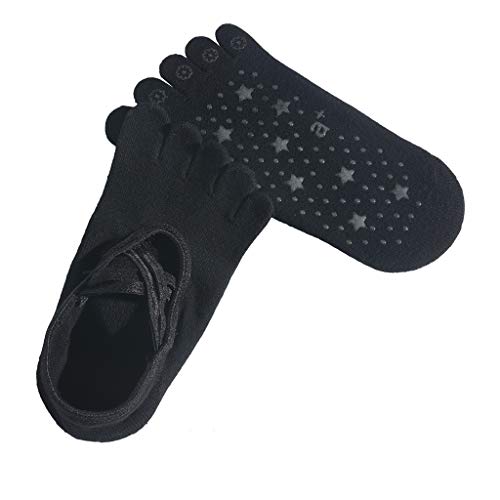 Calcetines Los calcetines de yoga for las mujeres, antideslizante for Pilates, ballet, danza, Trampolín, descalzo entrenamiento de la aptitud del hospital calcetines, 2-Pack Calcetines adulto