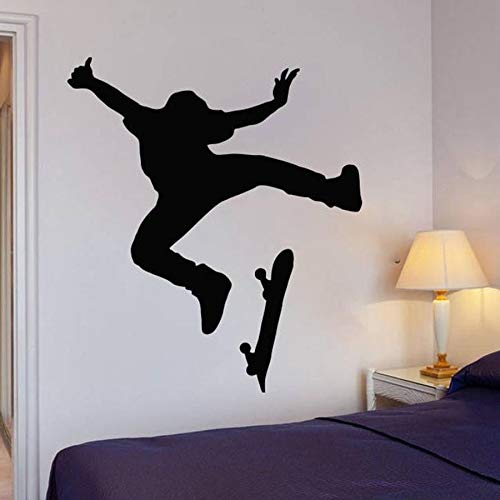 Calcomanías de pared de monopatín sala de estar dormitorio de los niños decoración del hogar pegatinas de vinilo de pared mural de vestuario deportivo Calcomanías de pared de monopatín sala de estar dormitorio de los niños decoración del hogar pegatinas de vinilo de pared mural de vestuario deportivo