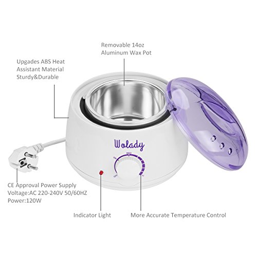 Calentador de Cera de la Aplicación Eléctrica Wolady Kit de Eliminación de Cera Caliente Depilatory Cera 500ml 4 Paquetes Granos de Cera 10 Palillos Madera Casero Spa Cara Brazos Axilas Piernas Bikini Calentador de Cera de la Aplicación Eléctrica Wolady Kit de Eliminación de Cera Caliente Depilatory Cera 500ml 4 Paquetes Granos de Cera 10 Palillos Madera Casero Spa Cara Brazos Axilas Piernas Bikini