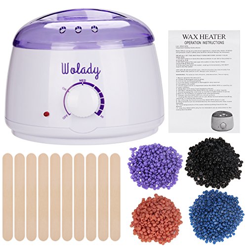 Calentador de Cera de la Aplicación Eléctrica Wolady Kit de Eliminación de Cera Caliente Depilatory Cera 500ml 4 Paquetes Granos de Cera 10 Palillos Madera Casero Spa Cara Brazos Axilas Piernas Bikini Calentador de Cera de la Aplicación Eléctrica Wolady Kit de Eliminación de Cera Caliente Depilatory Cera 500ml 4 Paquetes Granos de Cera 10 Palillos Madera Casero Spa Cara Brazos Axilas Piernas Bikini