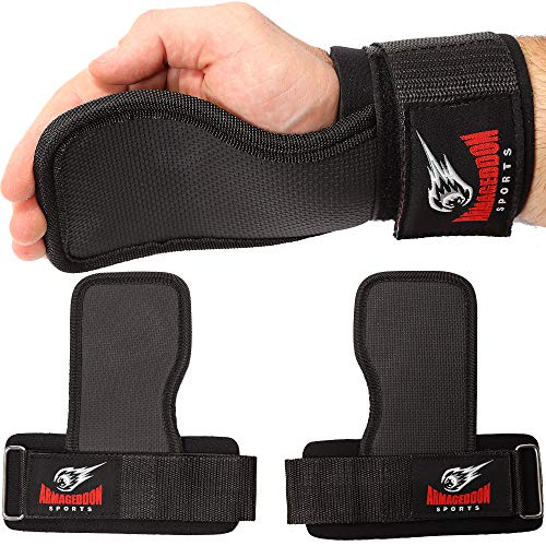 Calleras para Crossfit Musculacion en Gym y Calistenia - Dominadas Grips Weight Lifting Chin Ups - Protezioni uniche per le Mani con polsiera Guantes de Crossfit