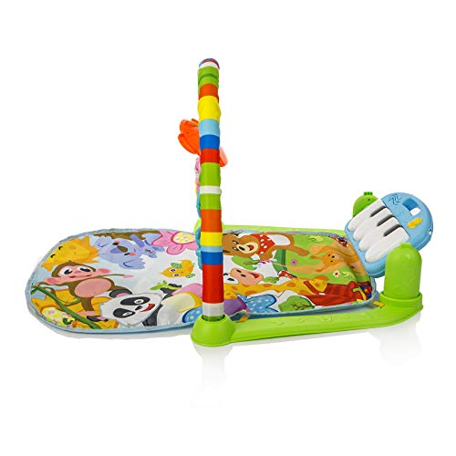 Calma Dragon Manta de Gimnasio para Bebes, Alfomba Musical con Piano, Esterilla con Juegos Infantil, Actividades y Juguetes para el Suelo. Ancho: 48.5cm, largo: 72cm (Multicolor)