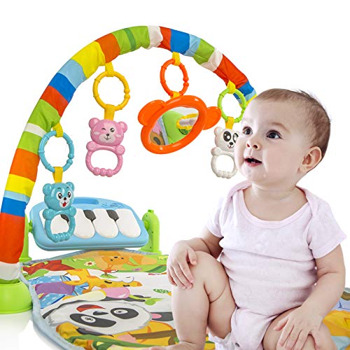 Calma Dragon Manta de Gimnasio para Bebes, Alfomba Musical con Piano, Esterilla con Juegos Infantil, Actividades y Juguetes para el Suelo. Ancho: 48.5cm, largo: 72cm (Multicolor)