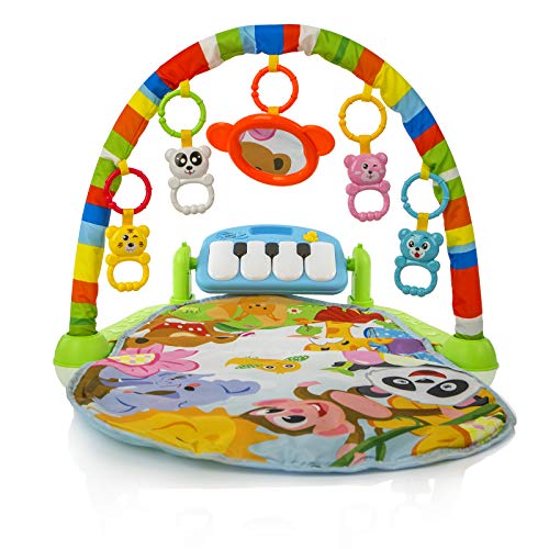 Calma Dragon Manta de Gimnasio para Bebes, Alfomba Musical con Piano, Esterilla con Juegos Infantil, Actividades y Juguetes para el Suelo. Ancho: 48.5cm, largo: 72cm (Multicolor)