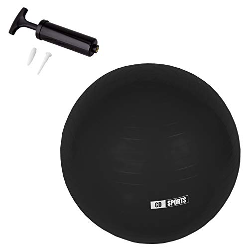 Calma Dragon Pelota de Pilates 55cm / 65cm / 75cm Diámetro, Balón para Embarazadas, Fitball, con Inflador Incluido, Bola Grande para Yoga, Gimnasia, Fitness (Azul, 65)