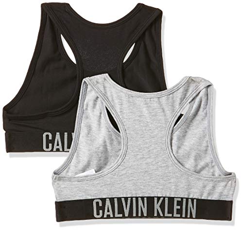 Calvin Klein 2 Pack Bralette CorsƩ, Gris (1 Grey Heather/1 Black 029), 12-14 AƱos para NiƱas Calvin Klein 2 Pack Bralette CorsƩ, Gris (1 Grey Heather/1 Black 029), 12-14 AƱos para NiƱas