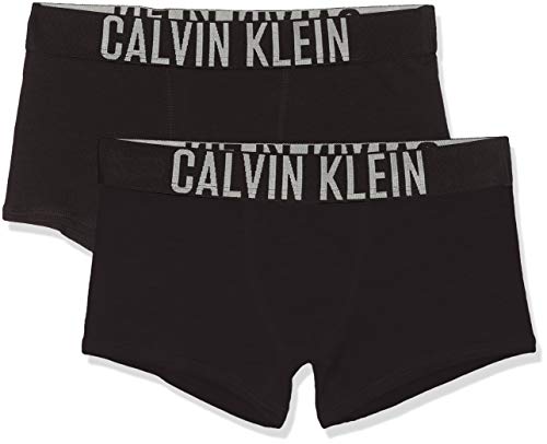 Calvin Klein 2 Pack Trunks Bóxer, Negro (Black 001), 14-16 Años (Pack de 2) para Niños