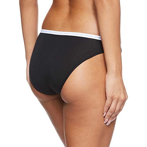 Calvin Klein 2pk Braguita de Bikini, Negro (Black/Black 001), (Talla del Fabricante: Medium) para Mujer