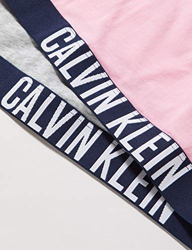 Calvin Klein 2pk Bralette Ropa interior,Rosa ( 1horchidsmoke/1greyheather ) , 12/14 Unisex Niños