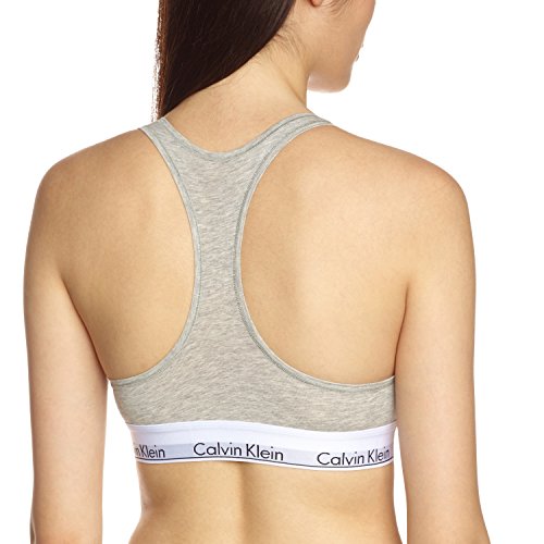 Calvin Klein Modern Cotton-Bralette Sujetador, Gris (Grey Heather 020), S para Mujer