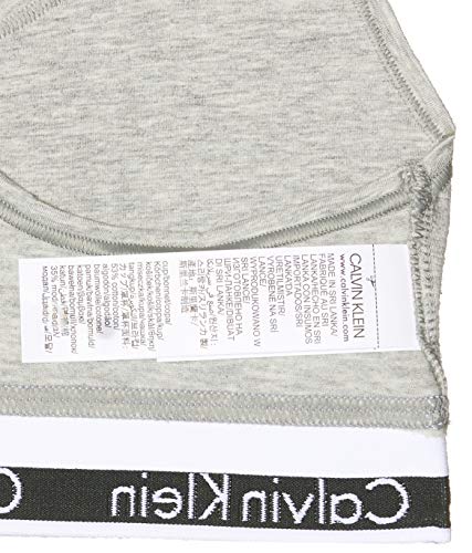 Calvin Klein Modern Cotton-Bralette Sujetador, Gris (Grey Heather 020), S para Mujer