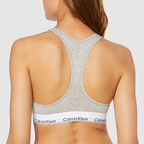 Calvin Klein Modern Cotton-Bralette Sujetador, Gris (Grey Heather 020), S para Mujer