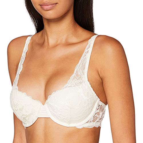 Calvin Klein Push Up Balconette Almohadillas y Rellenos de Sujetador, Blanco (Ivory 101), (Talla del Fabricante: 0B36) para Mujer