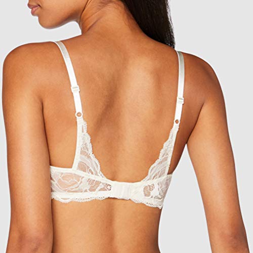 Calvin Klein Push Up Balconette Almohadillas y Rellenos de Sujetador, Blanco (Ivory 101), (Talla del Fabricante: 0B36) para Mujer