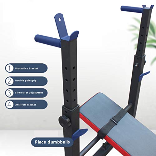 Cama De Levantamiento De Pesas Multifuncional Press De Banca Equipo De Gimnasia para El Hogar Prensa De Banco Plegable Soporte De Estante con Barra Simple Estante para Sentadillas Cama De Levantamiento De Pesas Multifuncional Press De Banca Equipo De Gimnasia para El Hogar Prensa De Banco Plegable Soporte De Estante con Barra Simple Estante para Sentadillas
