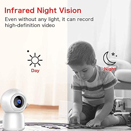 Cámara de Vigilancia WiFi, Mibao 1080P Cámara IP Inalámbrica, HD Visión Nocturna, Detección de Movimiento Remoto, Alerta de aplicación, Audio Bidireccional, Monitor para Bebé/Mascota/Tienda