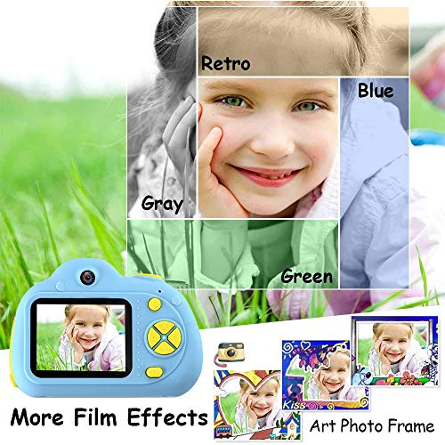 Cámara para Niños con Tarjeta TF 32GB, OFUN Recargable cámara Digital Selfie para Niños de 3 a 8 años, HD 18MP/1080P Doble Objetivo/18MP Video Recorder, cumpleaños Regalo para niños