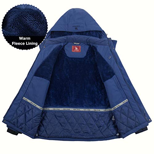 CAMEL CROWN Chaqueta Impermeable con Capucha para Hombre, A Prueba de Viento Chaqueta de Esquí con Forro Polar, Jacket Invierno para Montaña Cámping Viajes Snowboard Deportes Múltiples Bolsillos CAMEL CROWN Chaqueta Impermeable con Capucha para Hombre, A Prueba de Viento Chaqueta de Esquí con Forro Polar, Jacket Invierno para Montaña Cámping Viajes Snowboard Deportes Múltiples Bolsillos