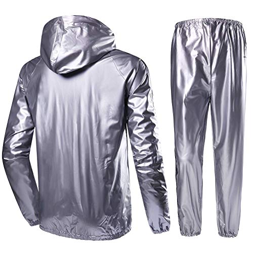 CAMEL CROWN Trajes de Sudoración para Fitness de Hombre Trajes de Sauna Traje de Pérdida de Peso con Capucha para Deportes Correr Yoga Gimnasio CAMEL CROWN Trajes de Sudoración para Fitness de Hombre Trajes de Sauna Traje de Pérdida de Peso con Capucha para Deportes Correr Yoga Gimnasio